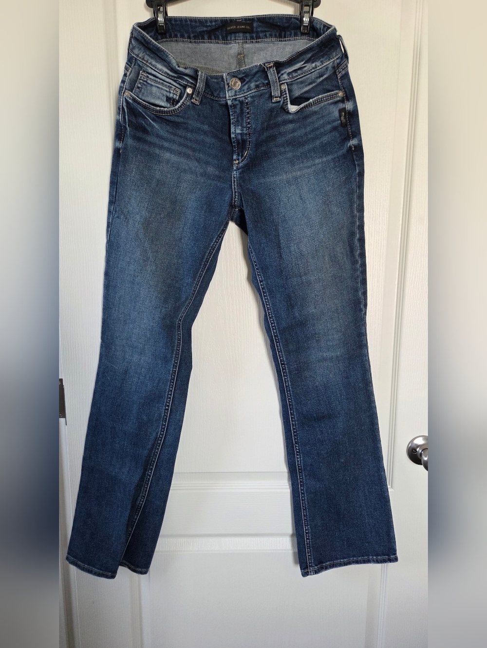 Silver Jeans Women's Boot Cut in Dark Blue Wash